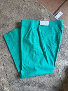 LOFT Teal Cropped Ankle Pants